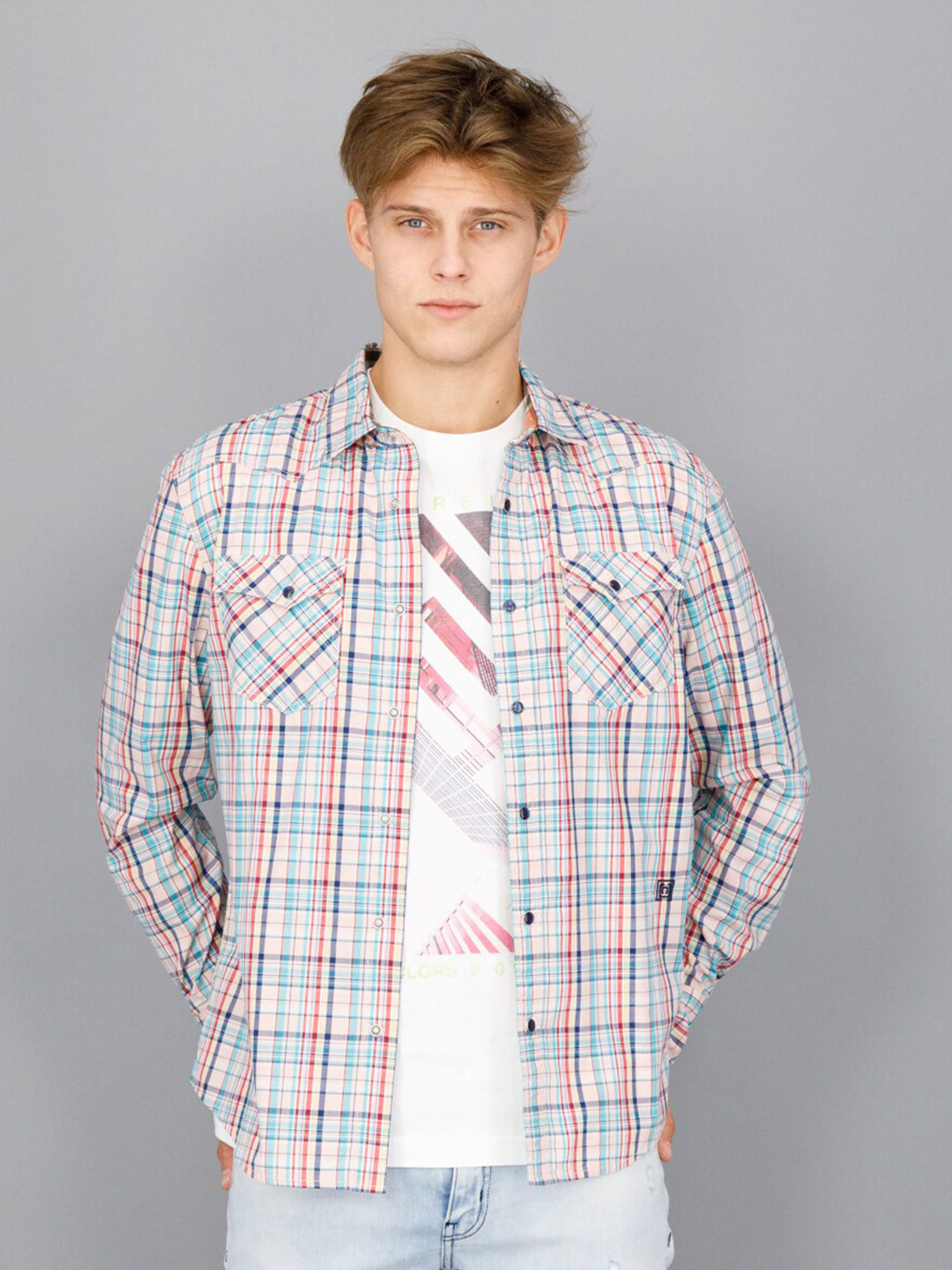 FREESOUL Men Slim Fit Pure Cotton Tartan Checked Casual Shirt, Blue
FREESOUL Men Slim Fit Pure Cotton Tartan Checked Casual Shirt, Blue