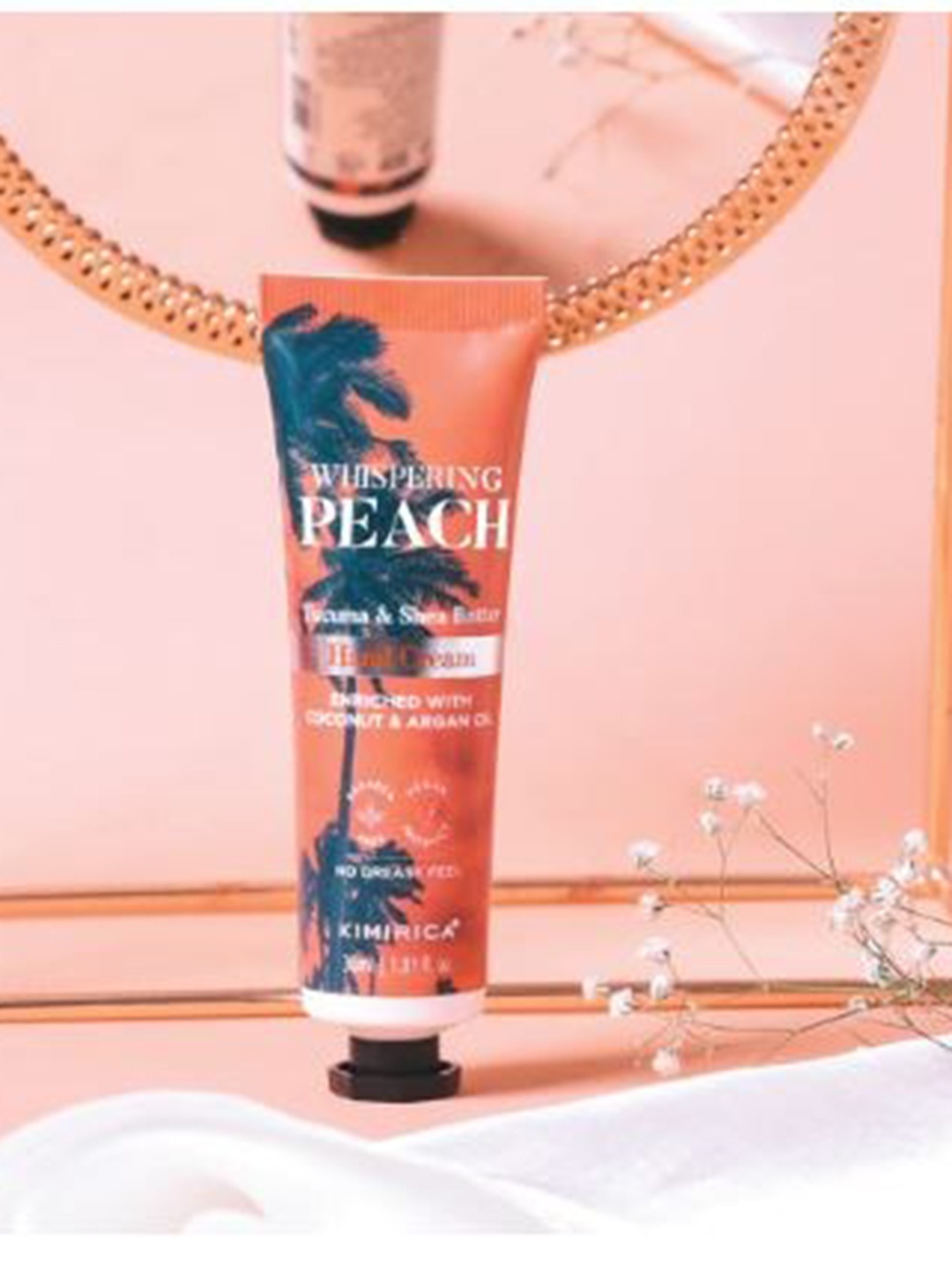 Kimirica Whispering Peach Moisturising Hand Cream infused with Tucuma & Shea Butter-30ml, Multi
Kimirica Whispering Peach Moisturising Hand Cream infused with Tucuma & Shea Butter-30ml, Multi