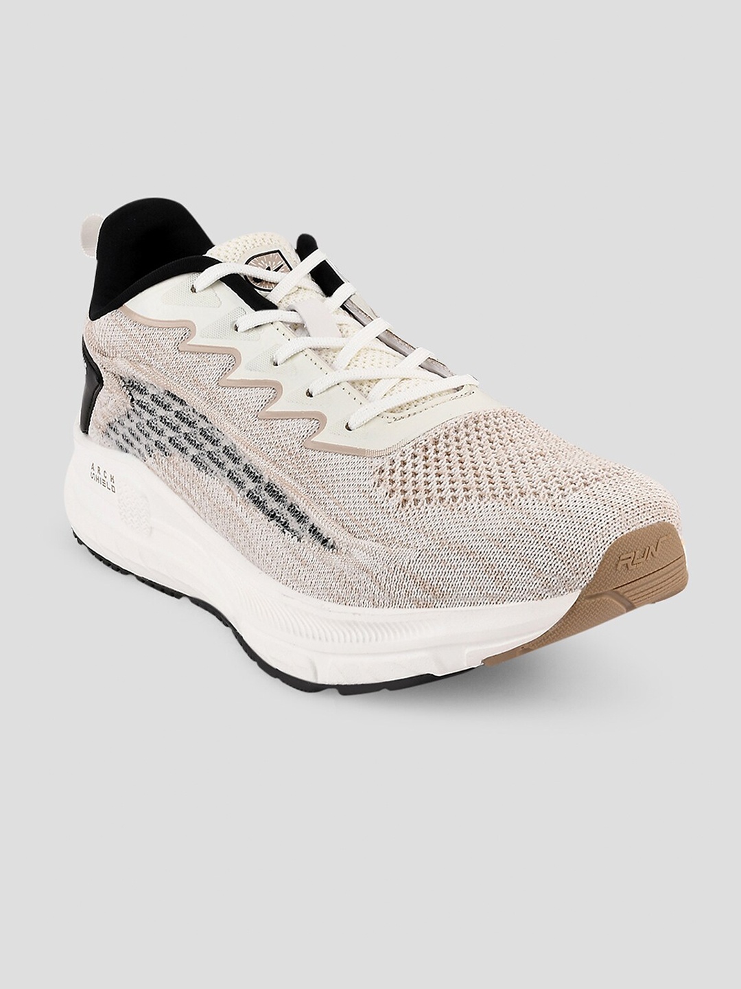 Campus Men Mesh Running Shoes, Off white