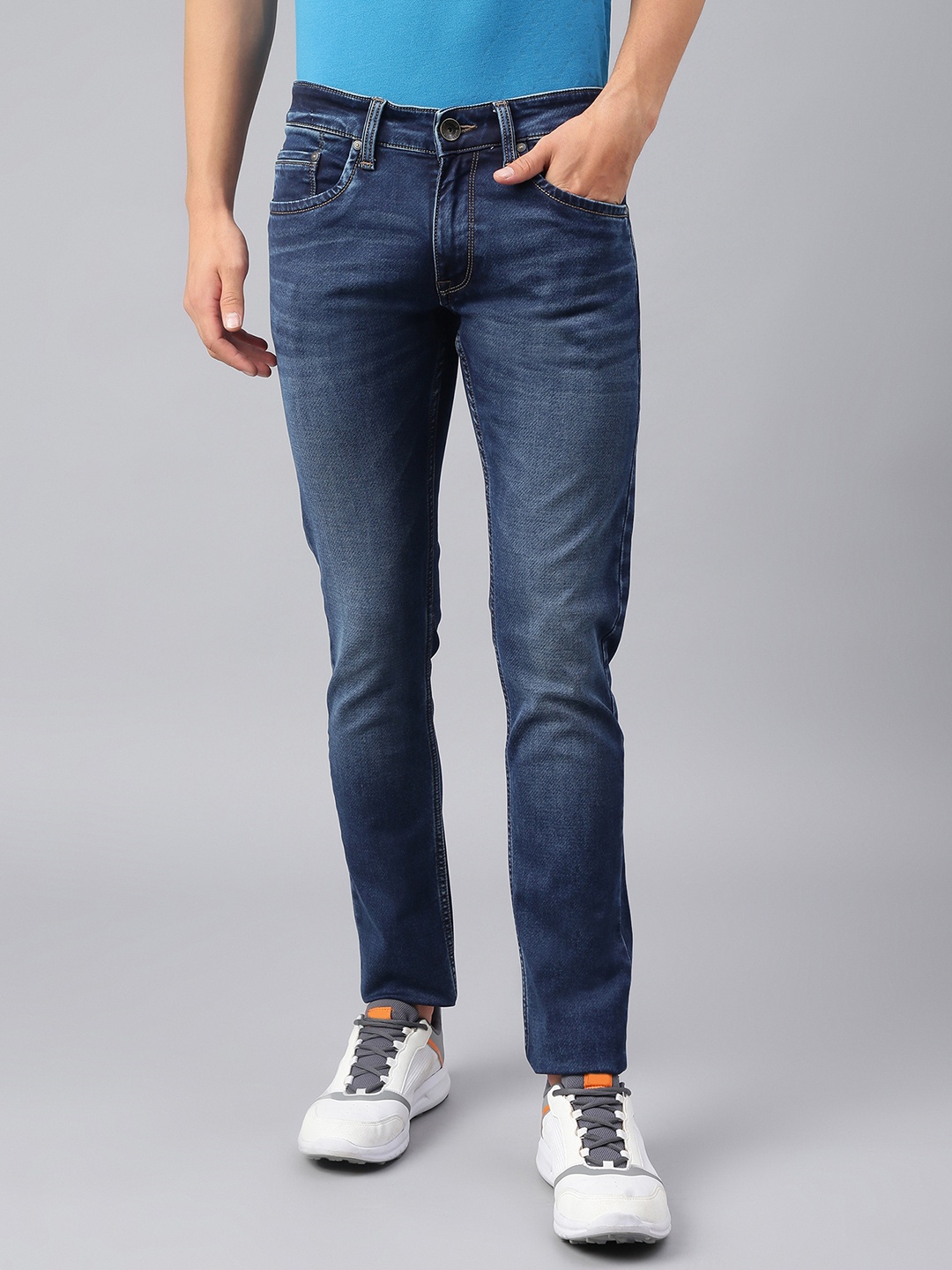 Beverly Hills Polo Club Men Skinny Fit Light Fade Jeans, Blue