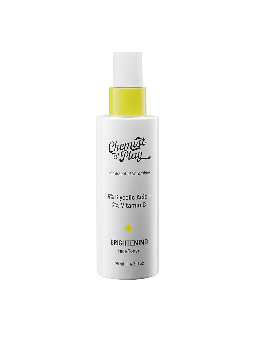 Chemist at Play Brightening Face Toner with Ceramides & 5% Glycolic Acid - 125ml, White
Chemist at Play Brightening Face Toner with Ceramides & 5% Glycolic Acid - 125ml, White
