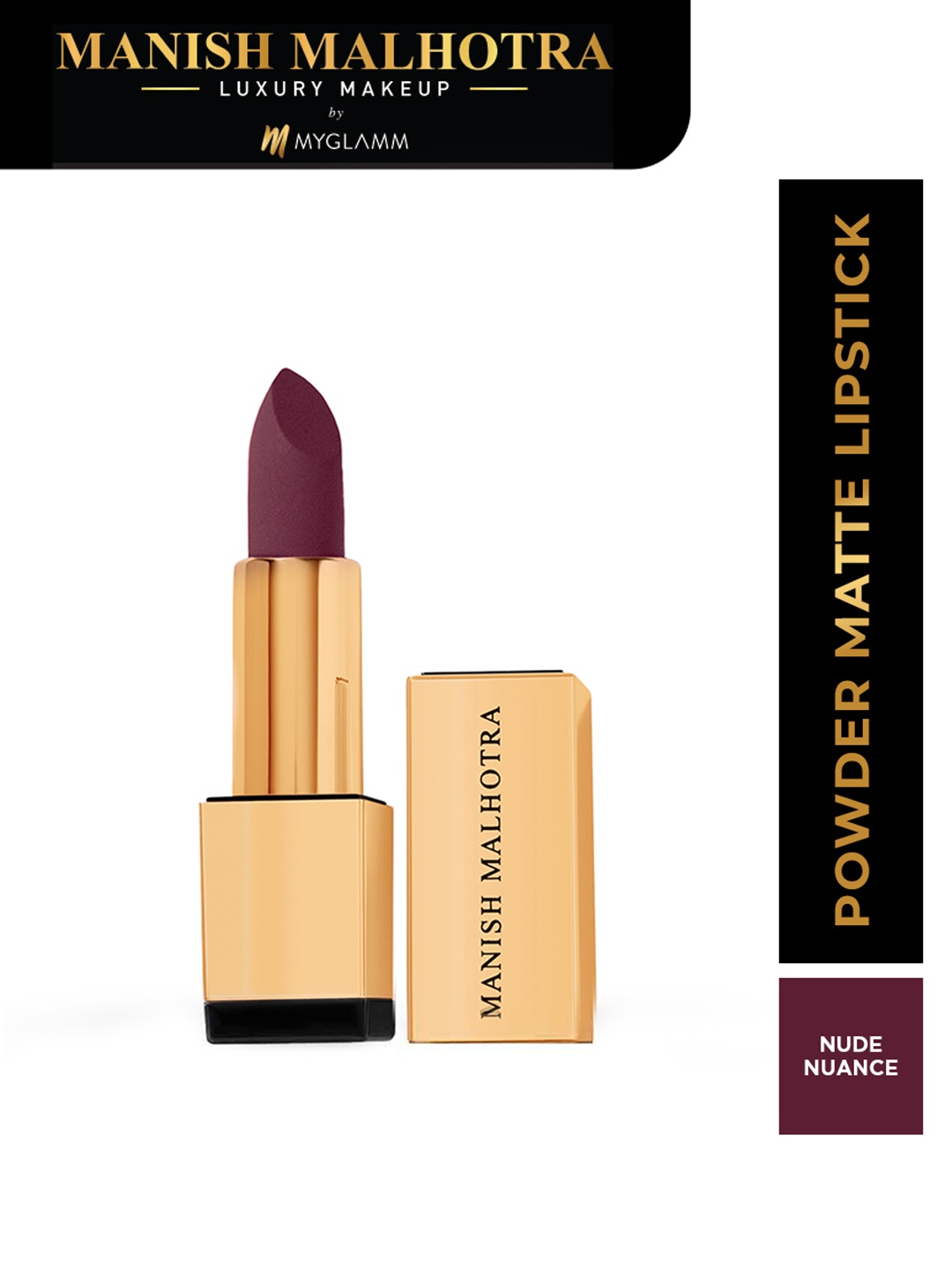 MyGlamm Manish Malhotra Powder Matte Lipstick with Maracuja Oil 4g - Nude Nuance, Brown
MyGlamm Manish Malhotra Powder Matte Lipstick with Maracuja Oil 4g - Nude Nuance, Brown