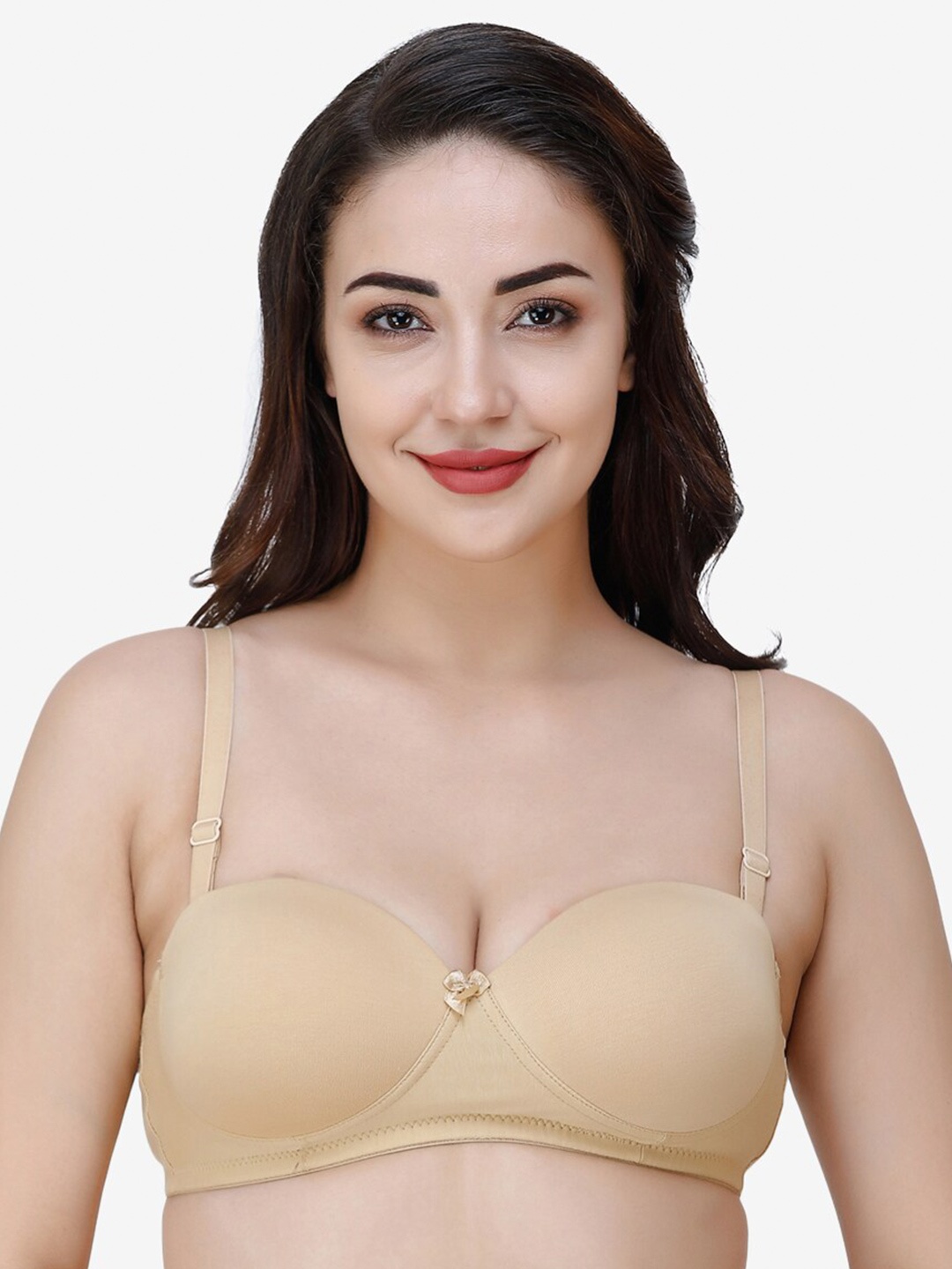 College Girl Heavily Padded Seamless T-shirt Bra CG-Honeypad-216, Nude