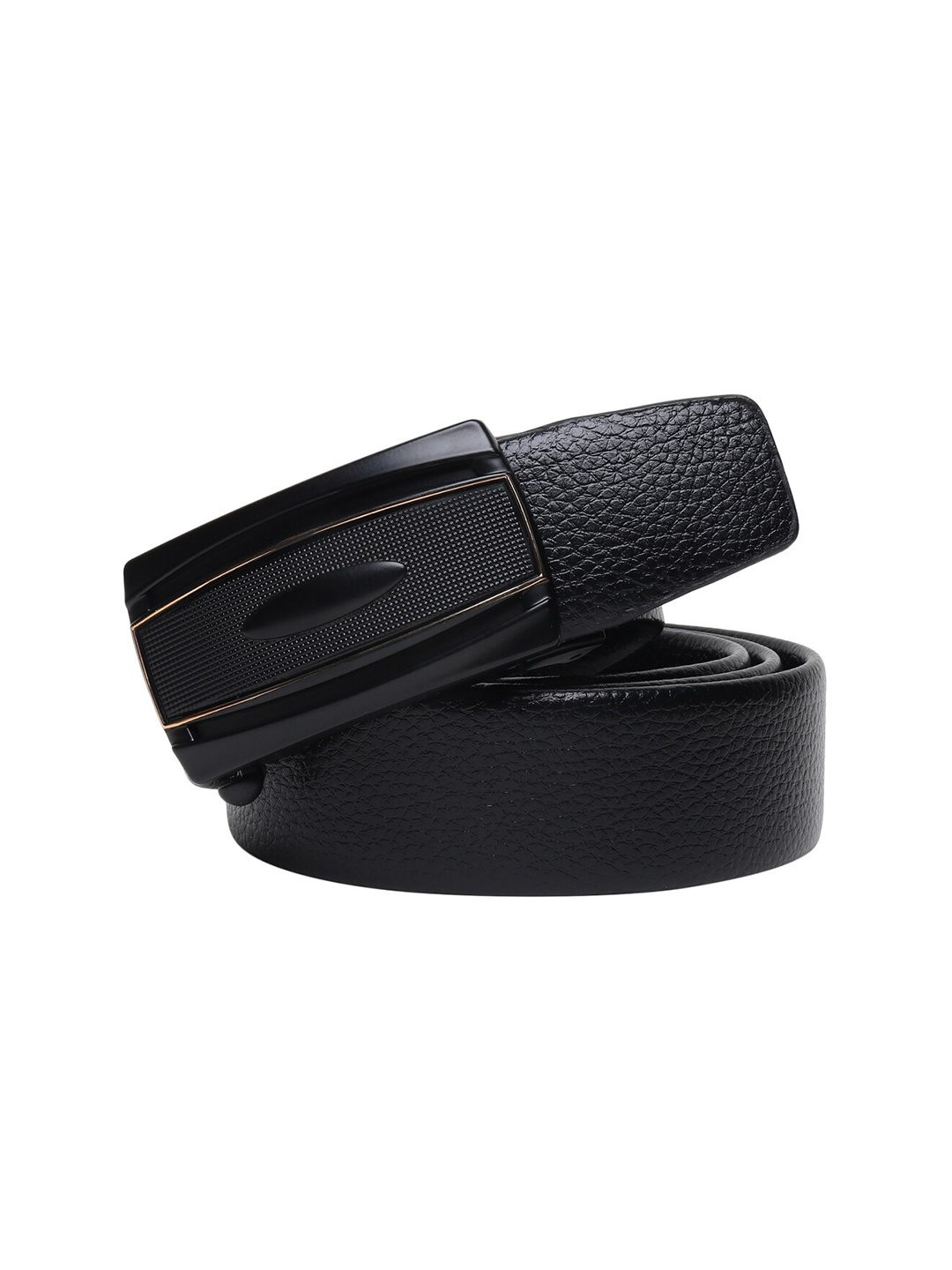 Elite Crafts Men Textured Leather Formal Belt, Black