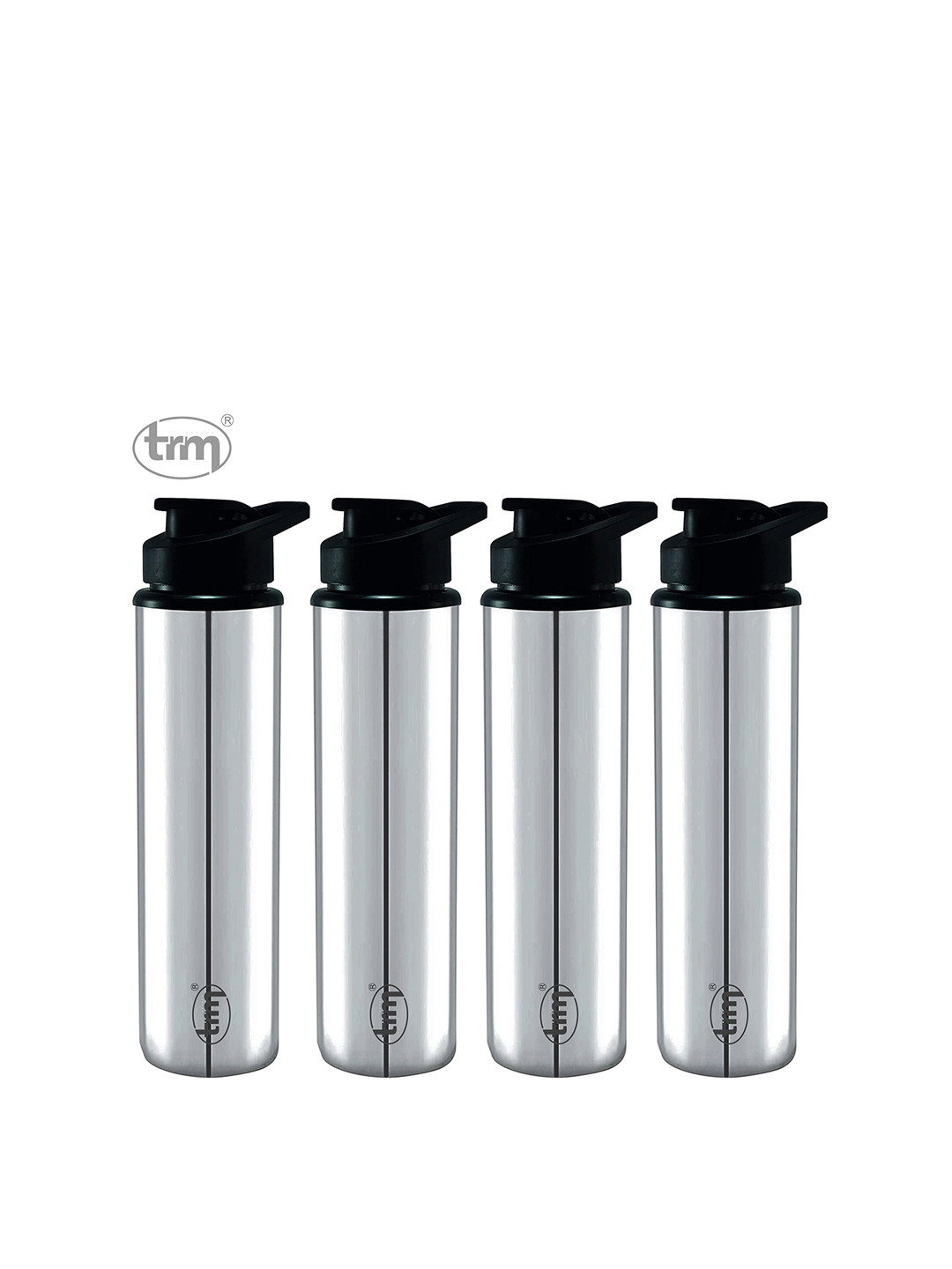 TRM Silver Set Of 4 Solid Stainless Steel AQUA Single Wall Water Bottle 900 ml
TRM Silver Set Of 4 Solid Stainless Steel AQUA Single Wall Water Bottle 900 ml