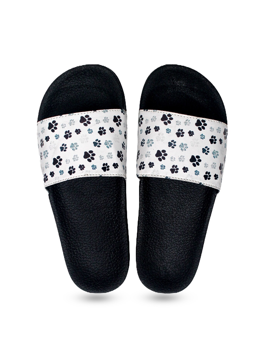 ADIVER Women Printed Sliders, White