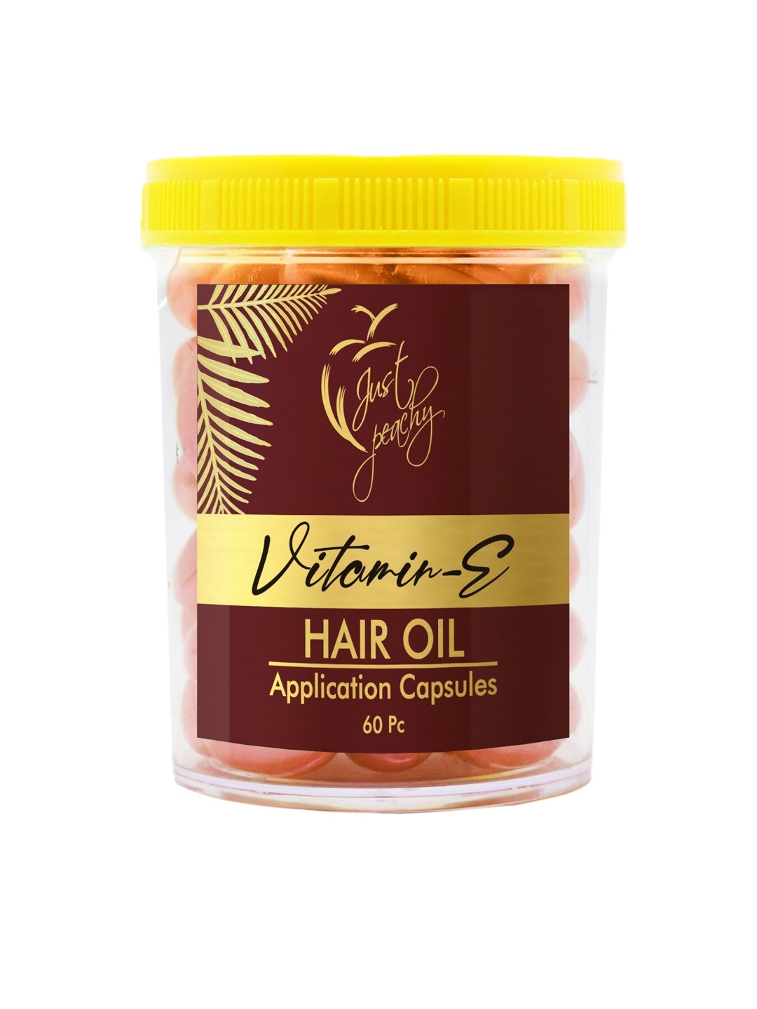 Just Peachy Vitamin E & Aloe Vera Hair Oil Capsules For Dry & Damaged Hair- 60 Capsules, Brown
Just Peachy Vitamin E & Aloe Vera Hair Oil Capsules For Dry & Damaged Hair- 60 Capsules, Brown