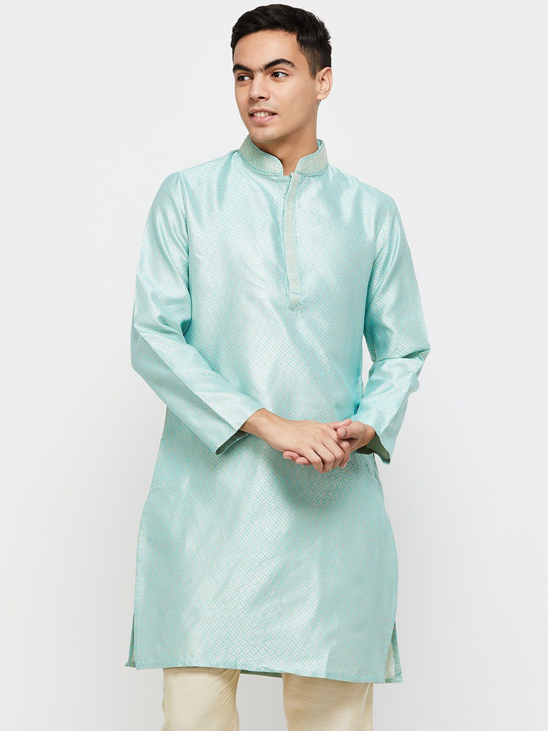 max Men Green Kurta
