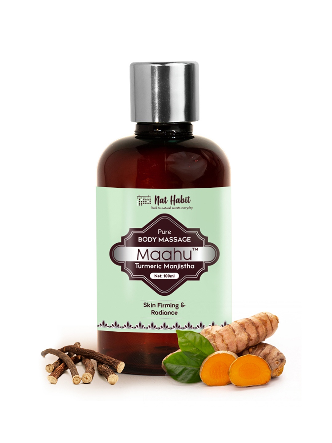 Nat Habit Pure Maahu Turmeric Manjistha Body Massage Oil for Skin Radiance - 200 ml, Brown
Nat Habit Pure Maahu Turmeric Manjistha Body Massage Oil for Skin Radiance - 200 ml, Brown