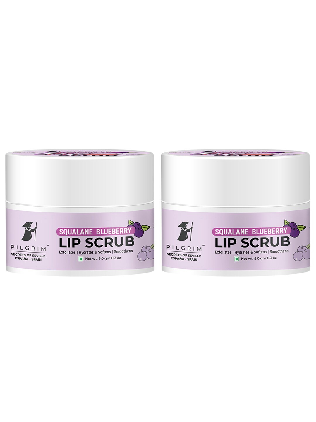 Pilgrim Set Of 2 Squalane Lip Scrub with Sugar & Shea Butter for Hydrated & Soft Lips, Purple
Pilgrim Set Of 2 Squalane Lip Scrub with Sugar & Shea Butter for Hydrated & Soft Lips, Purple