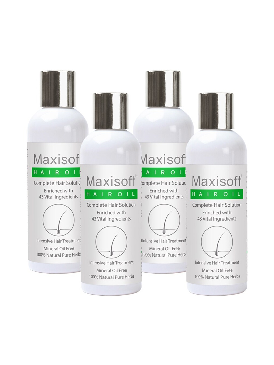 Maxisoft Set Of 4 Hair Oil 100 ml, Na