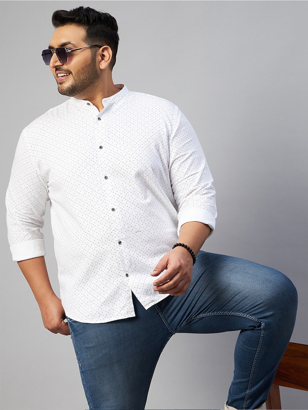 SHOWOFF Plus Men Plus Size Comfort Micro Ditsy Printed Cotton Casual Shirt, Off white
SHOWOFF Plus Men Plus Size Comfort Micro Ditsy Printed Cotton Casual Shirt, Off white