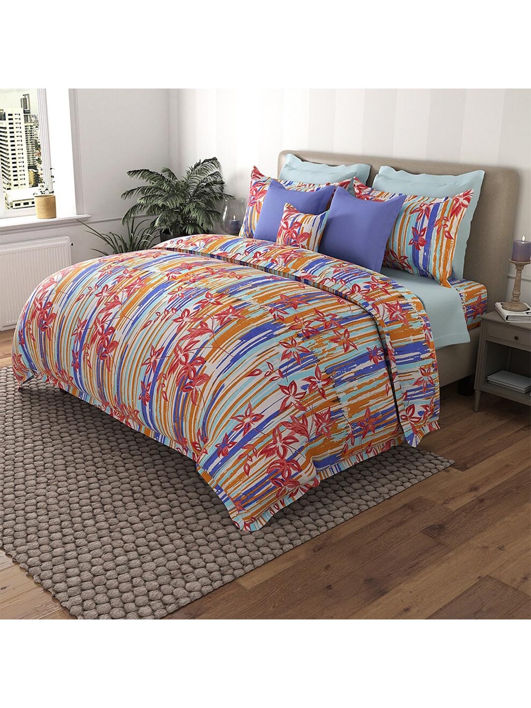 By Adab Floral Printed 400 TC Egyptian Cotton King Bedsheet with 2 Pillow Covers, Pink
By Adab Floral Printed 400 TC Egyptian Cotton King Bedsheet with 2 Pillow Covers, Pink
