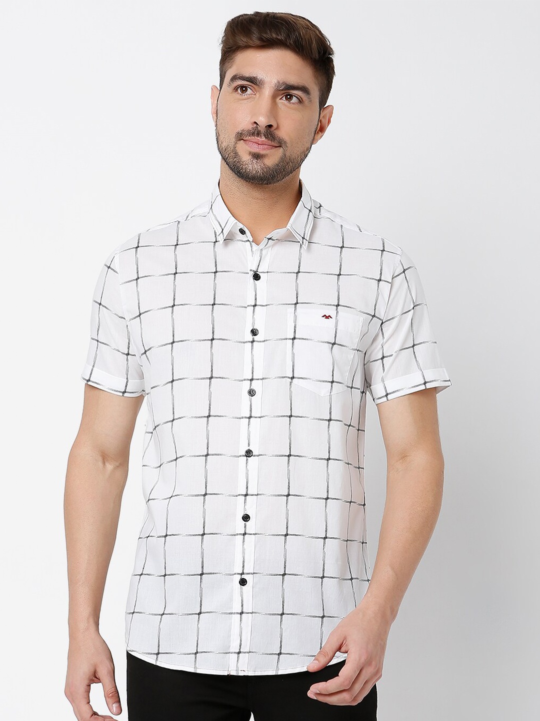 Mufti Men Plus Size Classic Windowpane Checks Slim Fit Pure Cotton Casual Shirt, White
Mufti Men Plus Size Classic Windowpane Checks Slim Fit Pure Cotton Casual Shirt, White