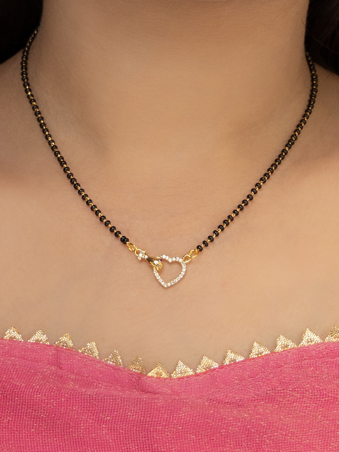 Vita Bella Gold-Plated & CZ-Studded Mangalsutra