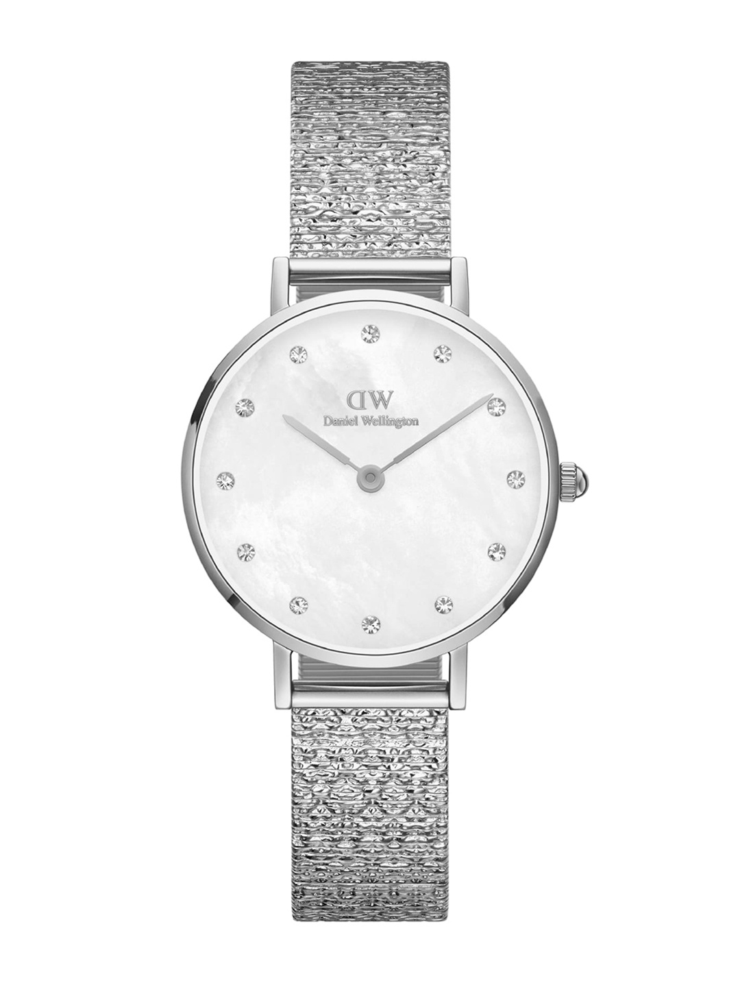 Daniel Wellington Women White Embellished Dial & Silver Toned Stainless Steel Bracelet Style Straps Analogue Watch
Daniel Wellington Women White Embellished Dial & Silver Toned Stainless Steel Bracelet Style Straps Analogue Watch