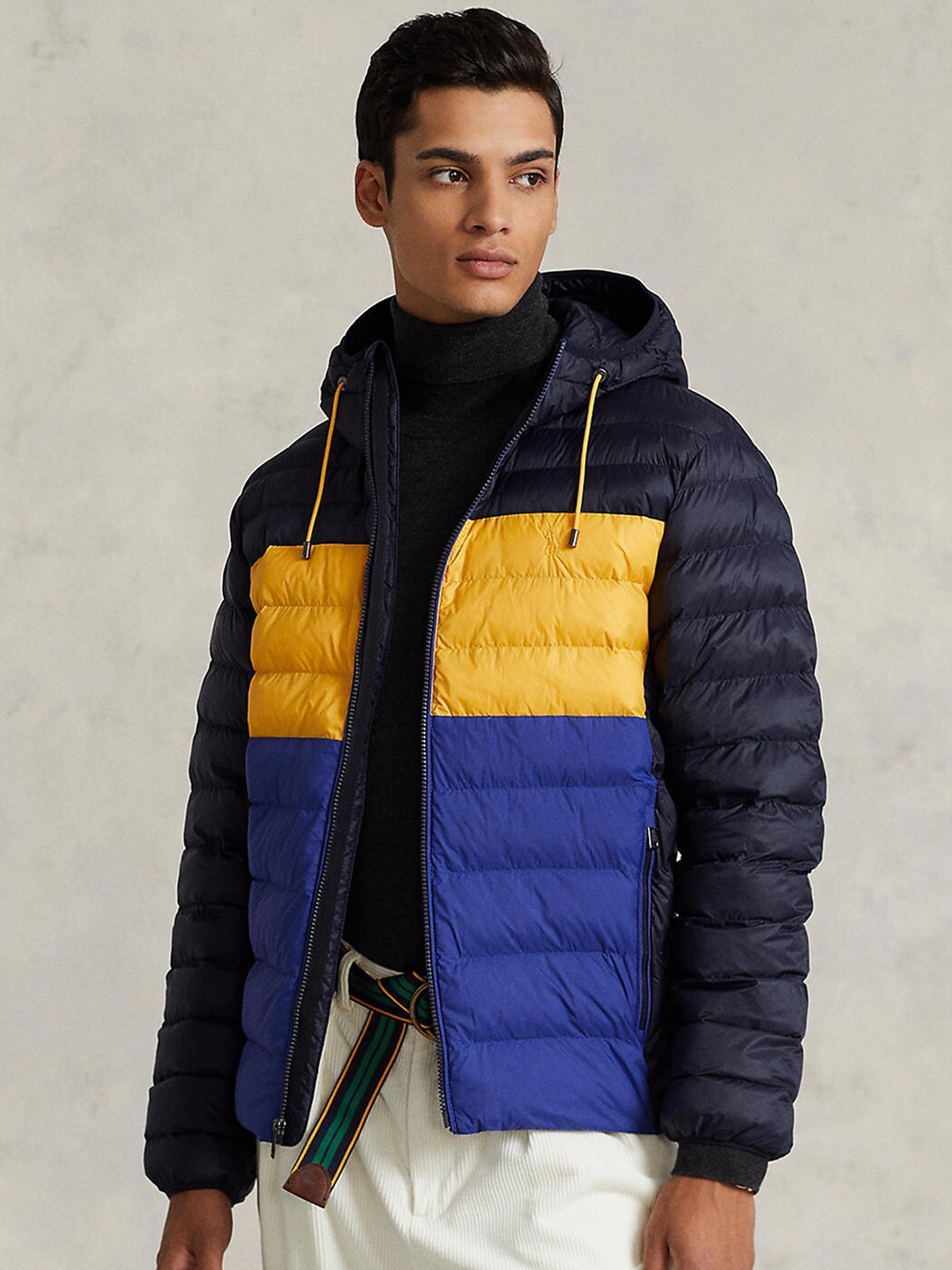 Polo Ralph Lauren Men Yellow Colourblocked Windcheater and Water Resistant Puffer Jacket, Blue
Polo Ralph Lauren Men Yellow Colourblocked Windcheater and Water Resistant Puffer Jacket, Blue