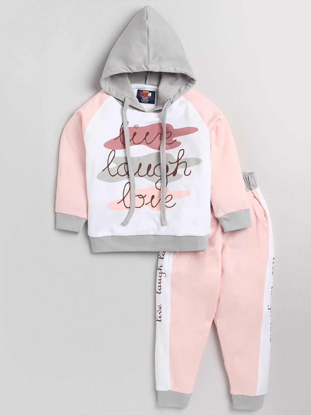AMUL Kandyfloss Unisex Kids Pink & White Colourblocked Pure Cotton Top with Hood & Pyjama
AMUL Kandyfloss Unisex Kids Pink & White Colourblocked Pure Cotton Top with Hood & Pyjama