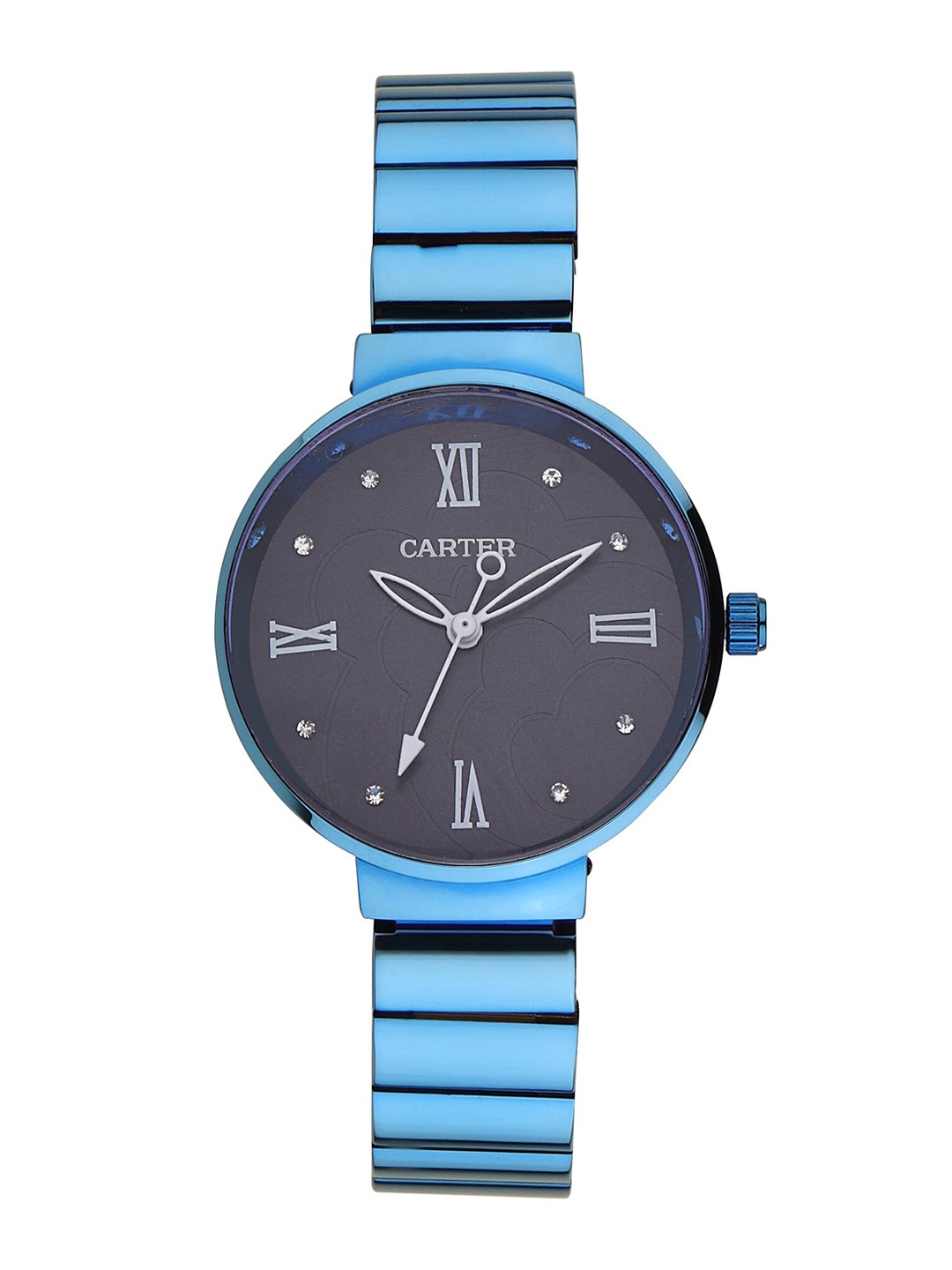Sandy D Carter Women Brass Embellished Dial & Bracelet Style Straps Analogue Watch, Blue
Sandy D Carter Women Brass Embellished Dial & Bracelet Style Straps Analogue Watch, Blue