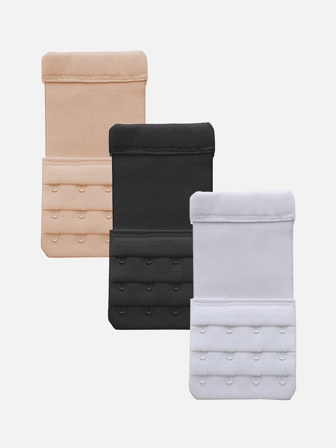 FIMS Women Bra Extenders 4 Hook 4 Eye Pack of 3 Black White Beige Stretchy Bra Extension
FIMS Women Bra Extenders 4 Hook 4 Eye Pack of 3 Black White Beige Stretchy Bra Extension