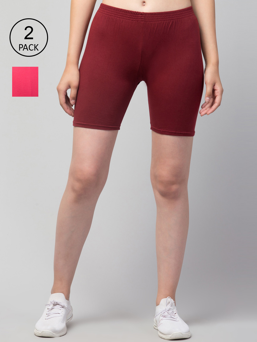 Apraa & Parma Pack Of 2 Women Slim Fit Cycling Sports Shorts, Maroon
Apraa & Parma Pack Of 2 Women Slim Fit Cycling Sports Shorts, Maroon