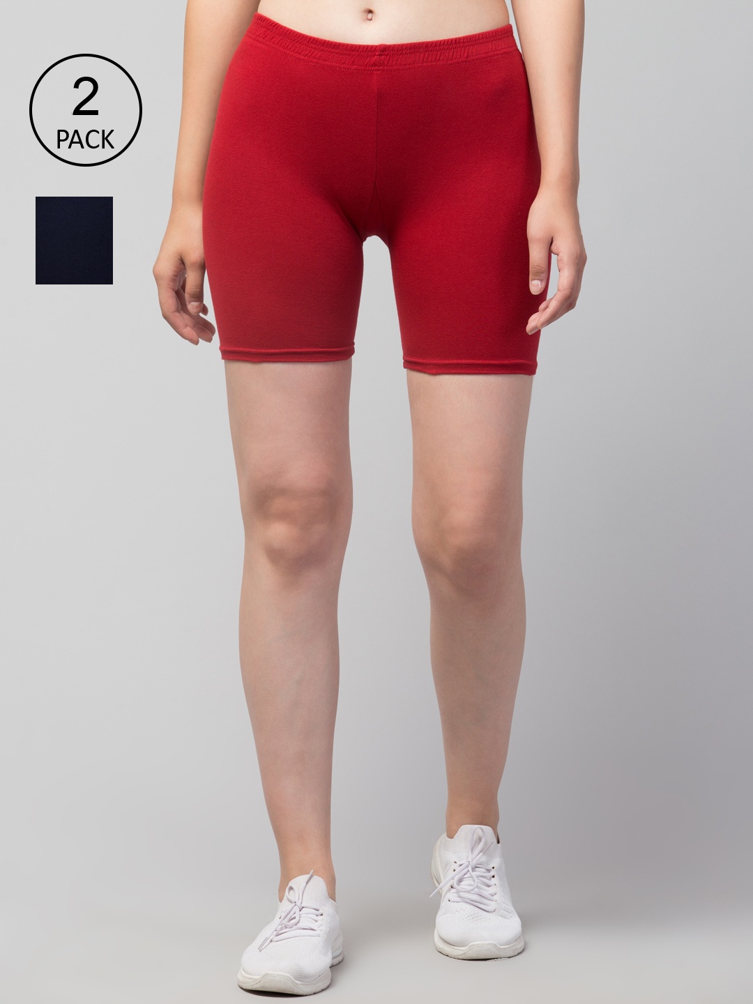 Apraa & Parma Women Maroon & Navy Blue Pack Of 2 Skinny Fit Cycling Pure Cotton Shorts
Apraa & Parma Women Maroon & Navy Blue Pack Of 2 Skinny Fit Cycling Pure Cotton Shorts