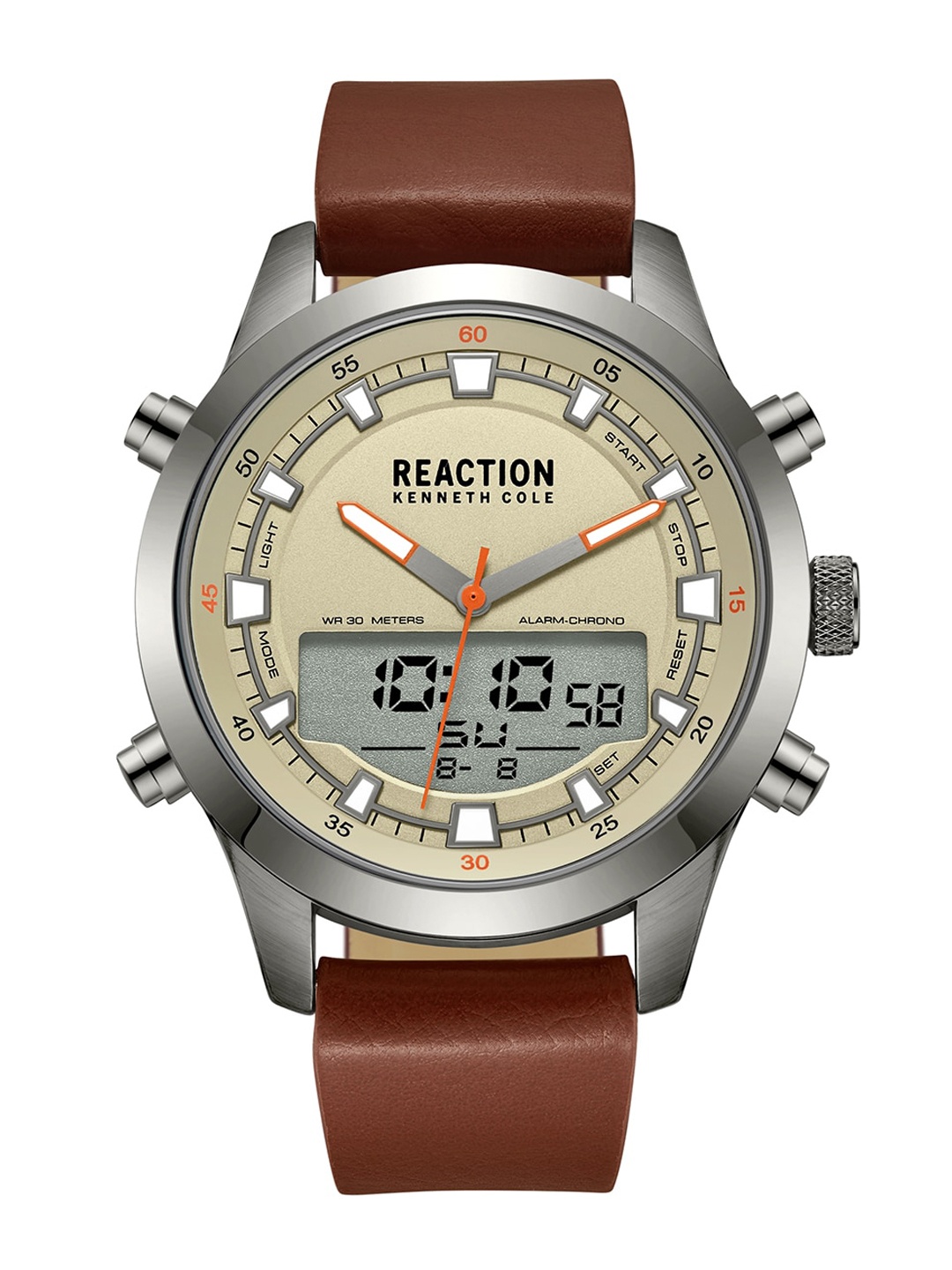 REACTION KENNETH COLE Men Leather Strap Analogue and Digital Watch KRWGD9005301, Grey
REACTION KENNETH COLE Men Leather Strap Analogue and Digital Watch KRWGD9005301, Grey
