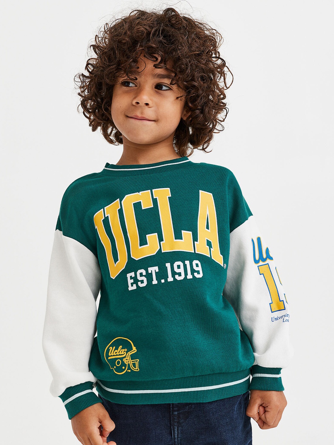 H&M Boys Oversized Sweatshirt, Green