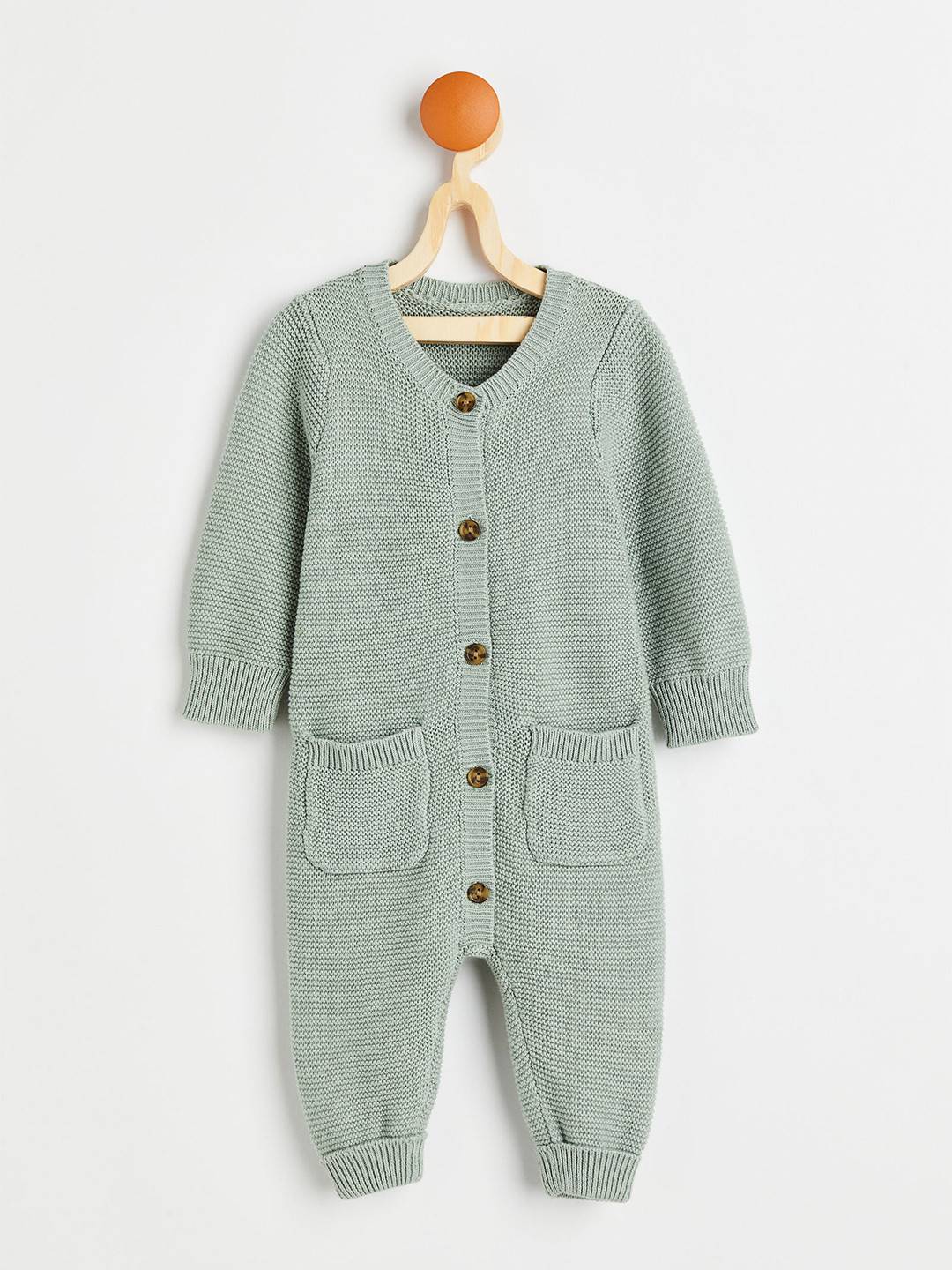 H&M Girls Green Knitted Cotton All-In-One Suit 
H&M Girls Green Knitted Cotton All-In-One Suit
