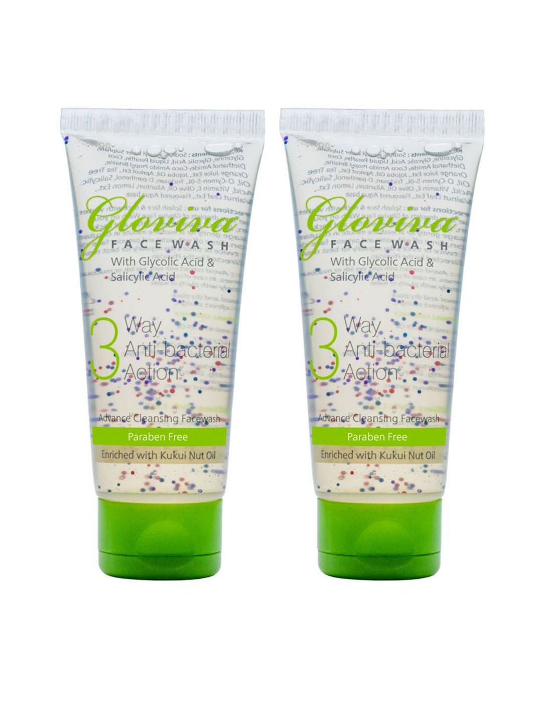 Gloviva Set Of 2 Advance Cleansing 3 Way Anti-Bacterial Action Face Wash - 100ml Each, Green
Gloviva Set Of 2 Advance Cleansing 3 Way Anti-Bacterial Action Face Wash - 100ml Each, Green