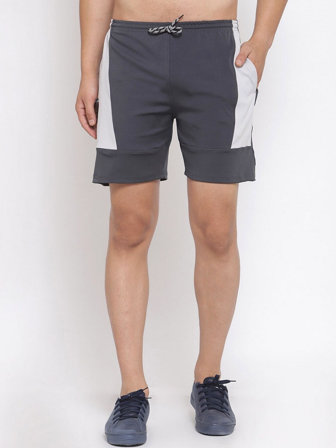 KLOTTHE Men Grey Solid Shorts