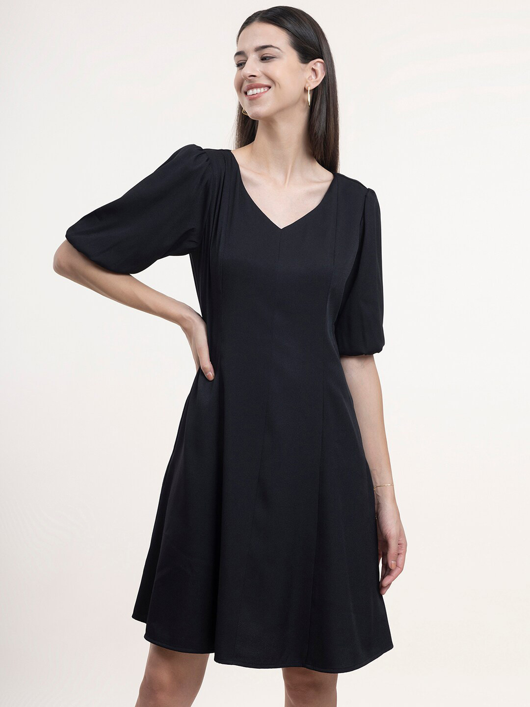 FableStreet Black Formal A-Line Dress
FableStreet Black Formal A-Line Dress