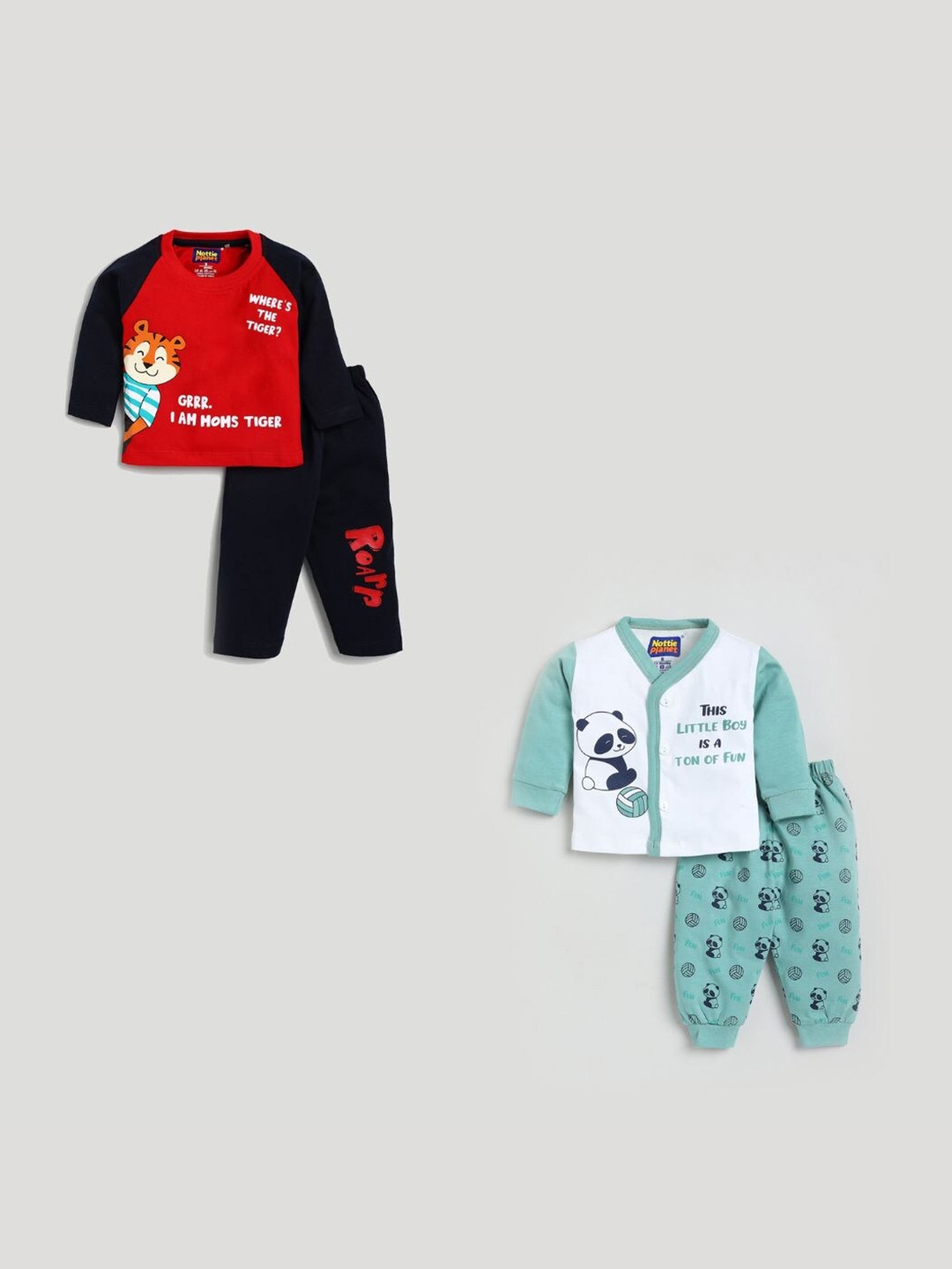 Nottie Planet Unisex Kids Red & Black Printed Pack Of 2 Pure Cotton T-shirt with Pyjamas
Nottie Planet Unisex Kids Red & Black Printed Pack Of 2 Pure Cotton T-shirt with Pyjamas