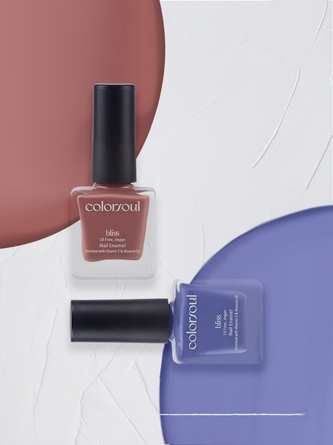 Colorsoul Set Of 2 Vegan & 19 Free Bliss Nail Enamel with Vitamin E & Almond Oil 8ml Each - Dusty Mauve B06 & Tickled Purple B08, Peach
Colorsoul Set Of 2 Vegan & 19 Free Bliss Nail Enamel with Vitamin E & Almond Oil 8ml Each - Dusty Mauve B06 & Tickled Purple B08, Peach