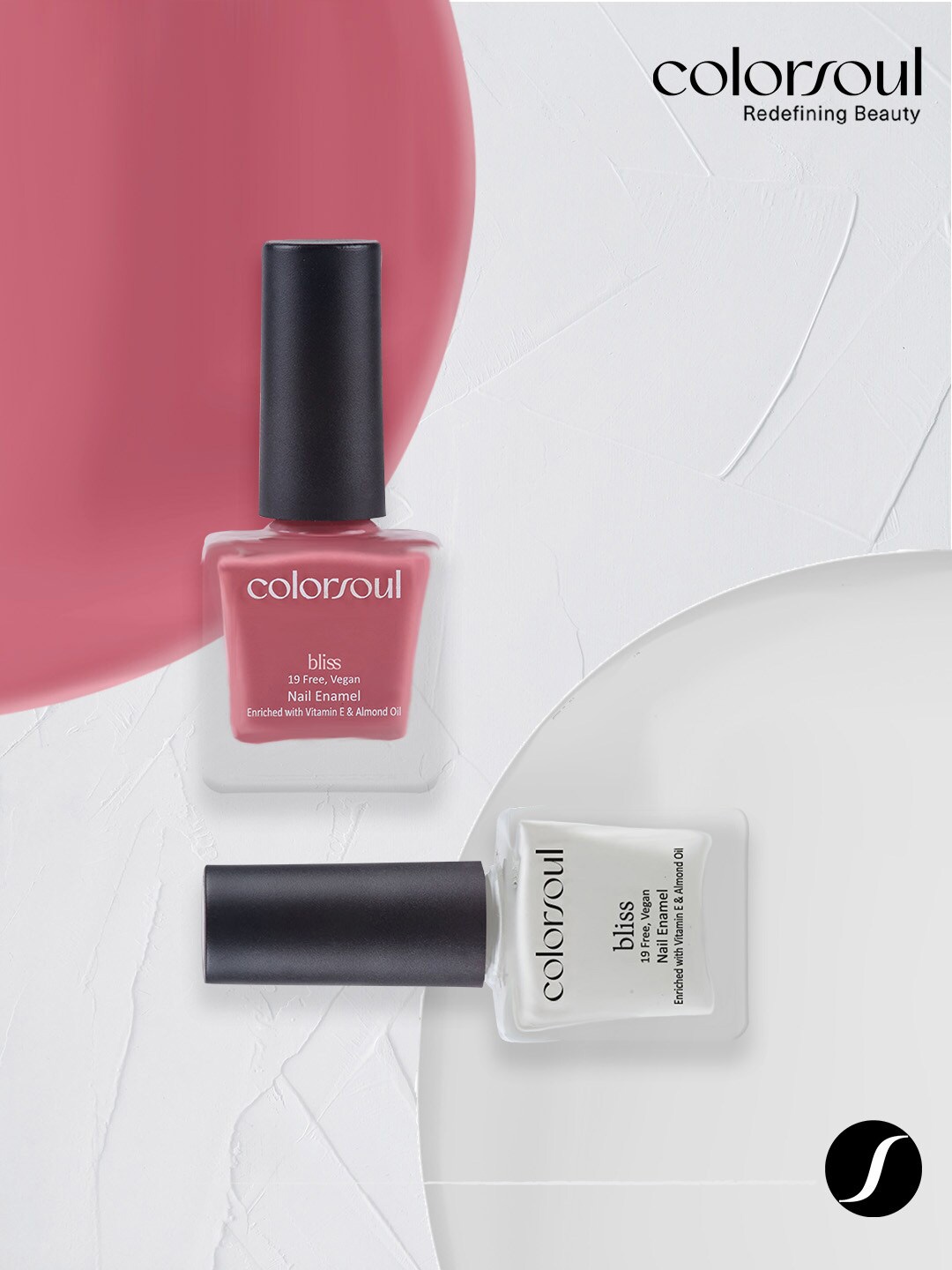 Colorsoul Set Of 2 Vegan & 19 Free Bliss Nail Enamel with Vitamin E & Almond Oil 8ml Each - Ballerina Pink B05 & Snowy White B22
Colorsoul Set Of 2 Vegan & 19 Free Bliss Nail Enamel with Vitamin E & Almond Oil 8ml Each - Ballerina Pink B05 & Snowy White B22