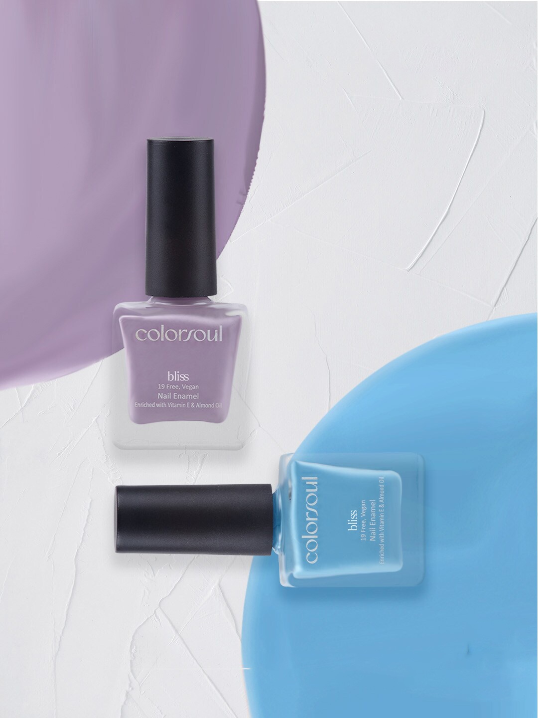 Colorsoul Set Of 2 Vegan & 19 Free Bliss Nail Enamel with Vitamin E & Almond Oil 8ml Each - Purple Water B07 & Icey Blue B20
Colorsoul Set Of 2 Vegan & 19 Free Bliss Nail Enamel with Vitamin E & Almond Oil 8ml Each - Purple Water B07 & Icey Blue B20