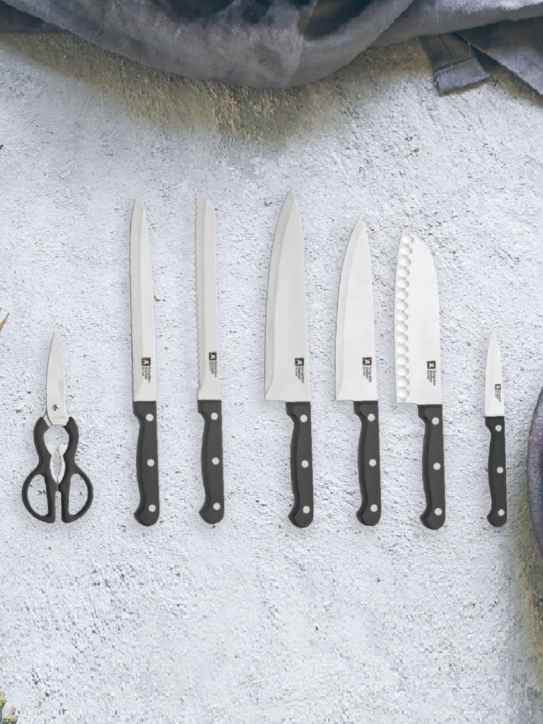 Richardson Sheffield Black & Steel-Toned Solid Stainless Steel Kitchen Tools, Silver
Richardson Sheffield Black & Steel-Toned Solid Stainless Steel Kitchen Tools, Silver