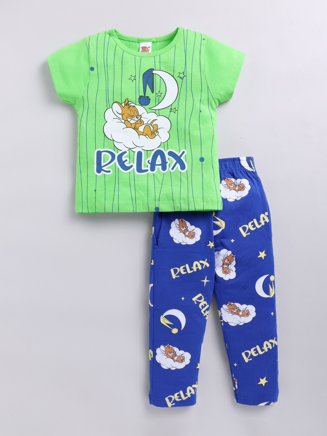 Here&Now X Denikid Girls Tom & Jerry Printed Pure Cotton T-shirt with Trousers, Green
Here&Now X Denikid Girls Tom & Jerry Printed Pure Cotton T-shirt with Trousers, Green