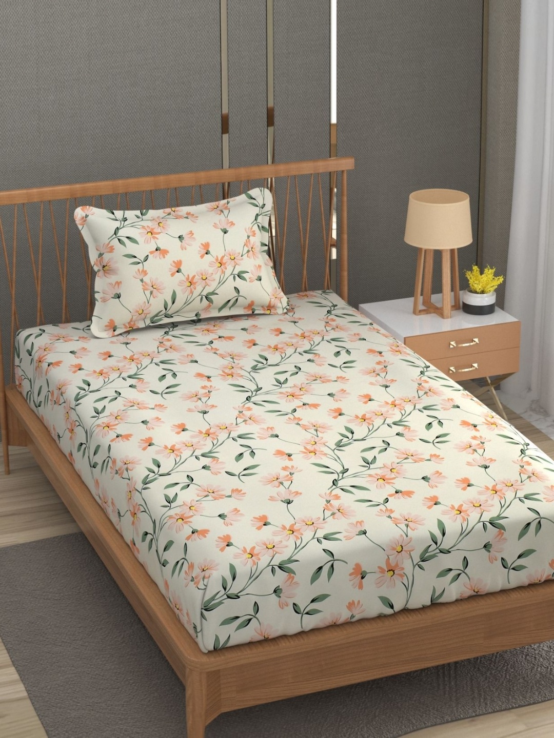MallowWorld Pink & Green Microfiber Floral 200 TC Single Bedsheet with 1 Pillow Cover
MallowWorld Pink & Green Microfiber Floral 200 TC Single Bedsheet with 1 Pillow Cover
