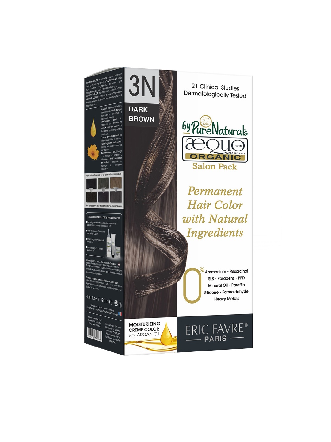 Aequo Organic Set of 2 Permanent with Natural Ingredients 120 ml Each - Dark Brown 3N
Aequo Organic Set of 2 Permanent with Natural Ingredients 120 ml Each - Dark Brown 3N