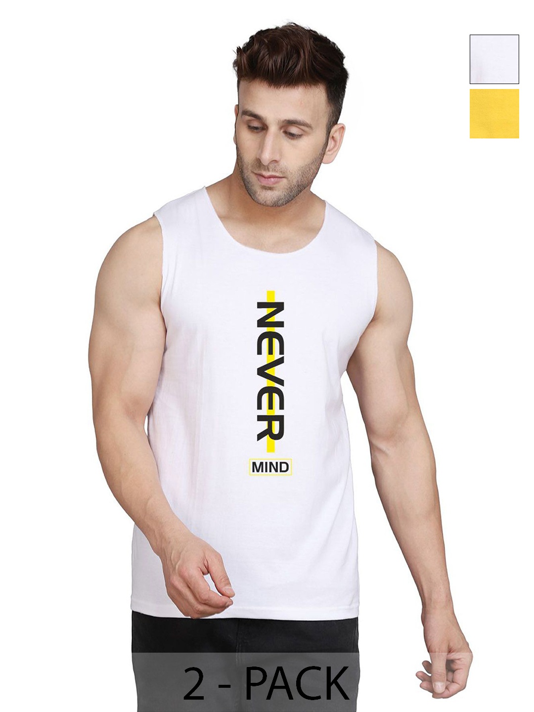 SLOWLORIS Men Pack Of 2 Typography Printed Round Neck Cotton Slim Fit T-shirts, Yellow
SLOWLORIS Men Pack Of 2 Typography Printed Round Neck Cotton Slim Fit T-shirts, Yellow