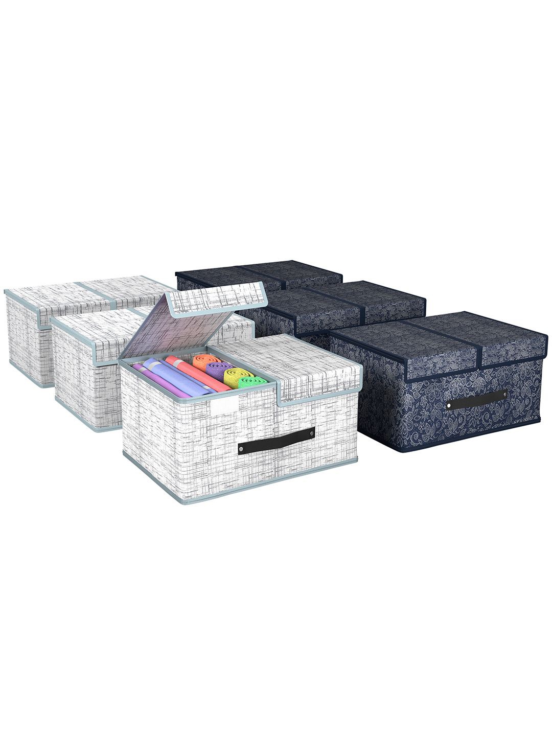 Kuber Industries Navy Blue & Grey 6 Pieces Foldable Double Lid Multi-Utility Organisers
Kuber Industries Navy Blue & Grey 6 Pieces Foldable Double Lid Multi-Utility Organisers