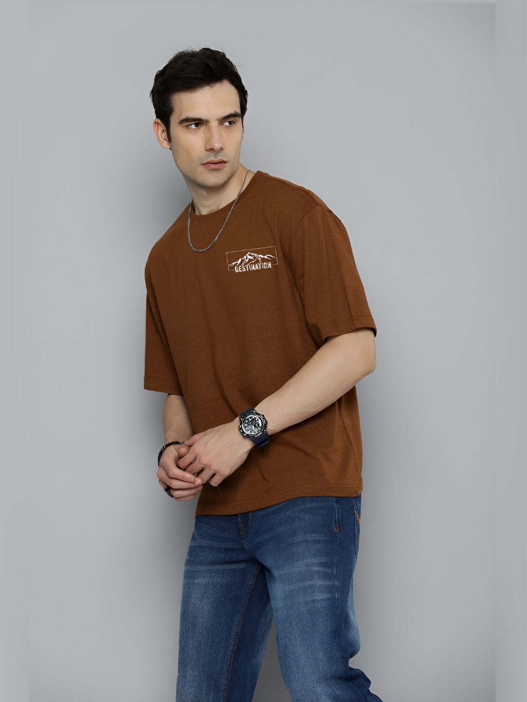 The Roadster Lifestyle Co. Men Graphic Printed Round Neck Cotton Oversized T-shirt, Mustard
The Roadster Lifestyle Co. Men Graphic Printed Round Neck Cotton Oversized T-shirt, Mustard