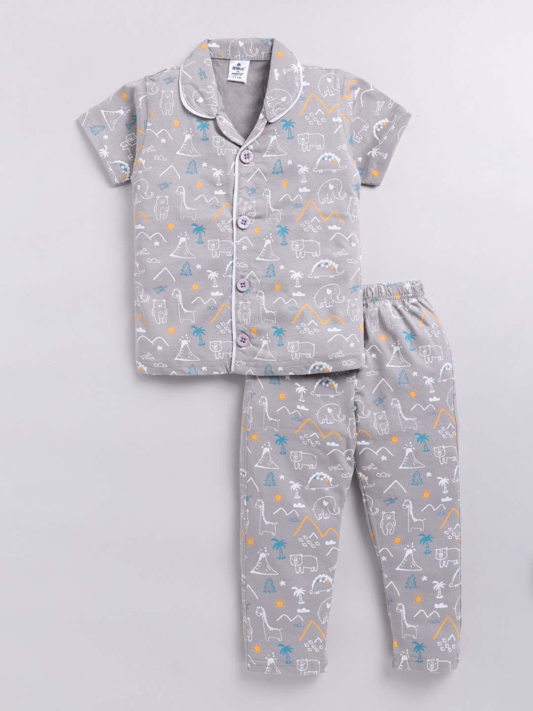 Here&Now X Denikid Boys Printed Pure Cotton Shirt with Pyjamas, Charcoal
Here&Now X Denikid Boys Printed Pure Cotton Shirt with Pyjamas, Charcoal