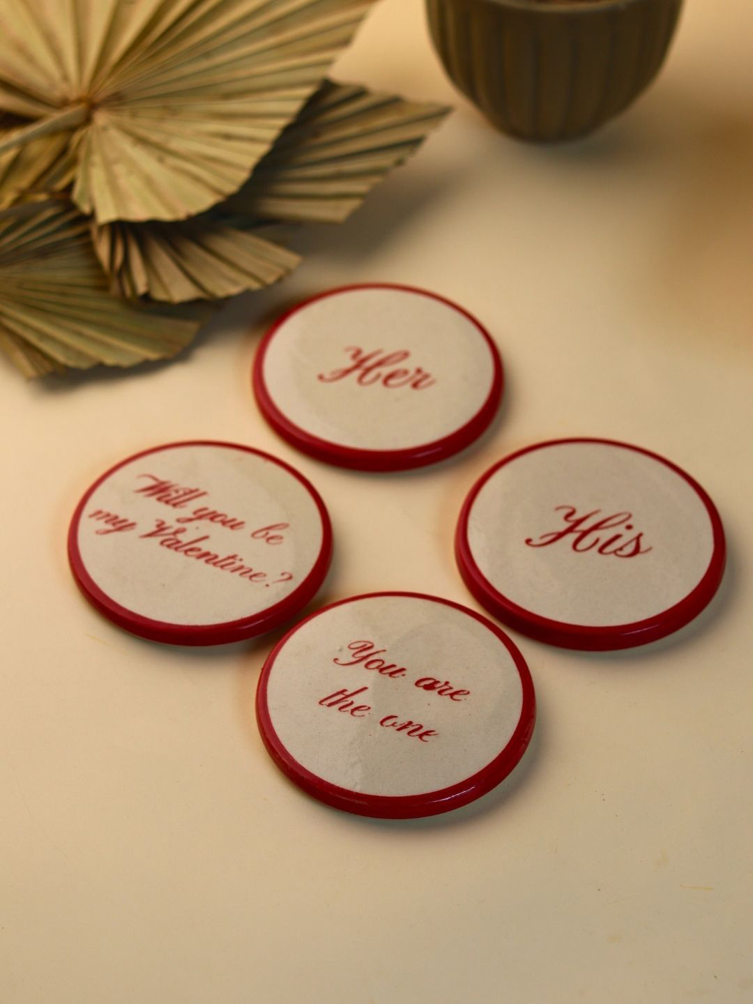 WEAVING HOMES Beige & Red 4 Pieces Printed Coasters
WEAVING HOMES Beige & Red 4 Pieces Printed Coasters