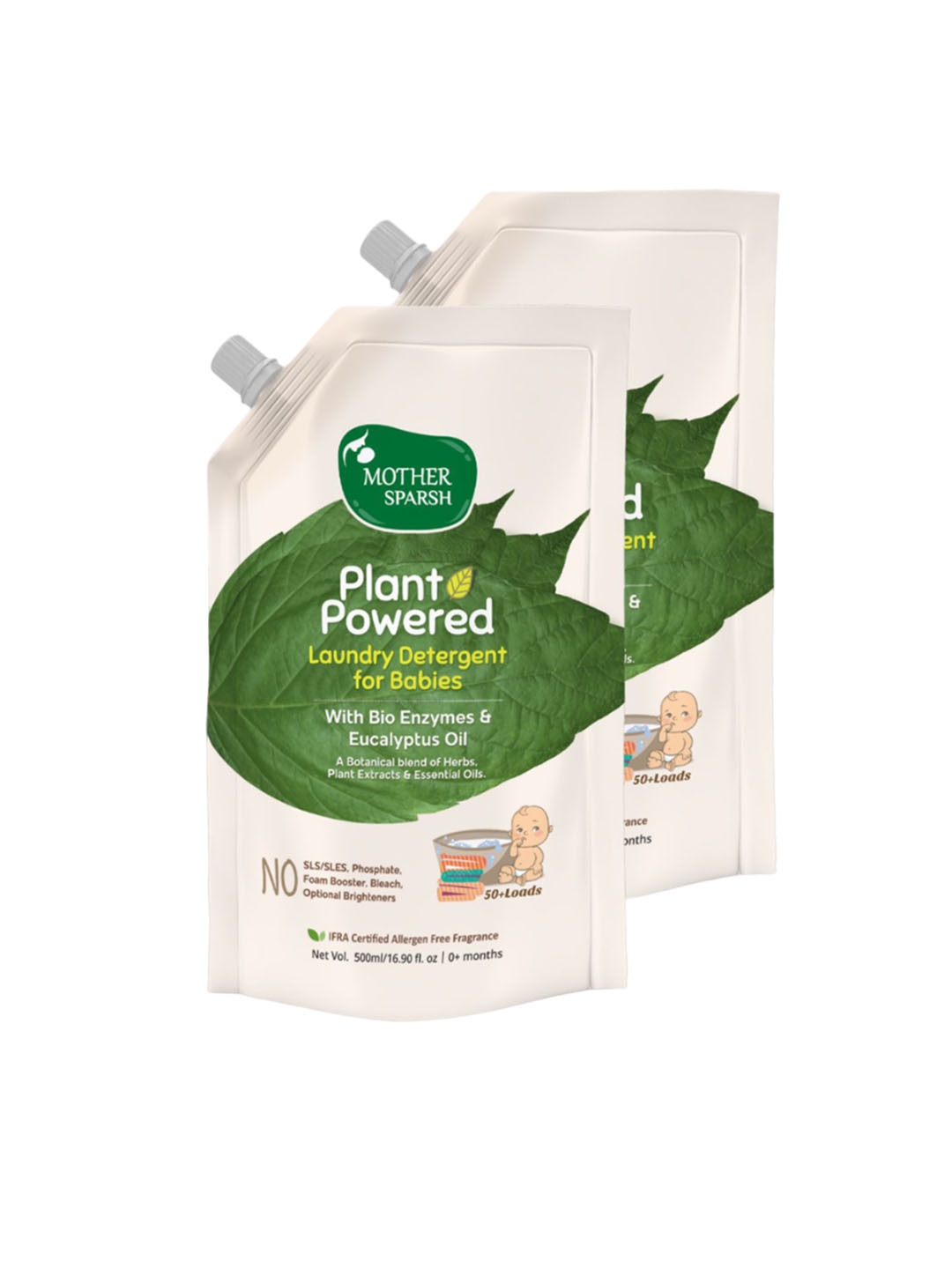 Mother Sparsh Set Of 2 Plant Powered Natural Laundry Detergent Refill - 500ml Each, Transparent
Mother Sparsh Set Of 2 Plant Powered Natural Laundry Detergent Refill - 500ml Each, Transparent
