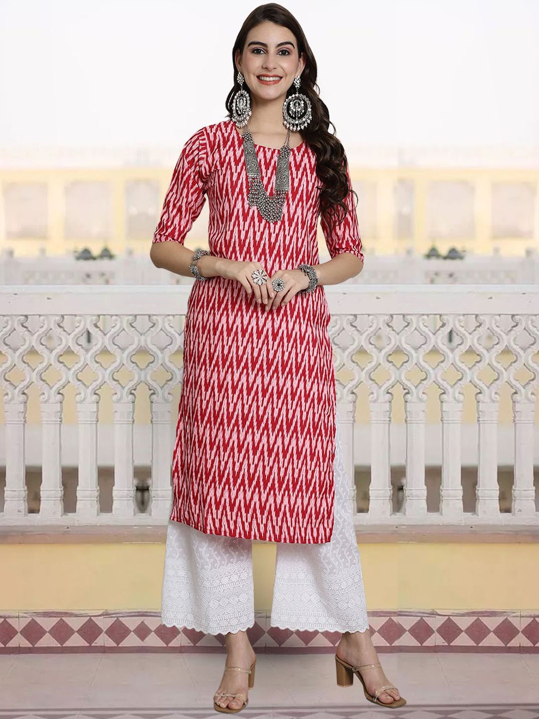 7Threads Women Ethnic Motifs Printed Keyhole Neck Sequinned Floral Crepe Kurta, Multi
7Threads Women Ethnic Motifs Printed Keyhole Neck Sequinned Floral Crepe Kurta, Multi