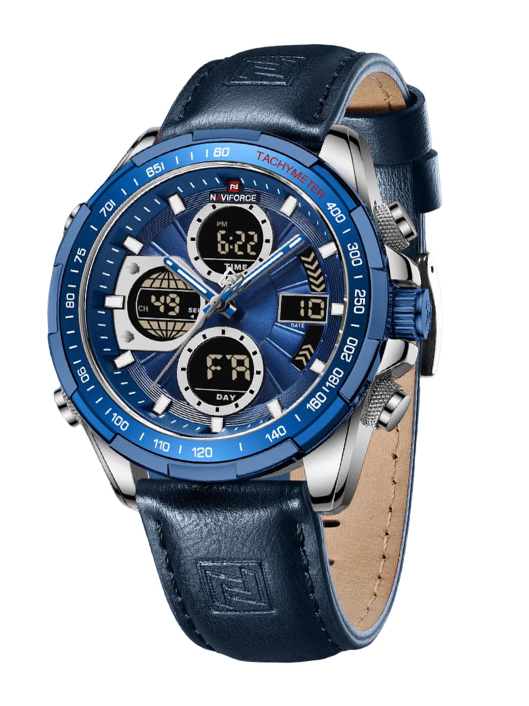 Naviforce Men Dial & Leather Bracelet Style Straps Analogue Multi Function Watch NF9197L SBEBE, Silver
Naviforce Men Dial & Leather Bracelet Style Straps Analogue Multi Function Watch NF9197L SBEBE, Silver