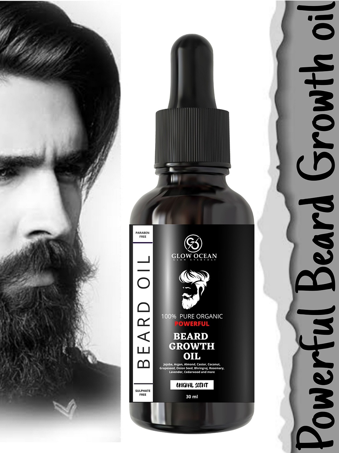 Glowocean Pure Organic Paraben Free Powerful Beard Hair Growth Oil 30 ml, Transparent
Glowocean Pure Organic Paraben Free Powerful Beard Hair Growth Oil 30 ml, Transparent
