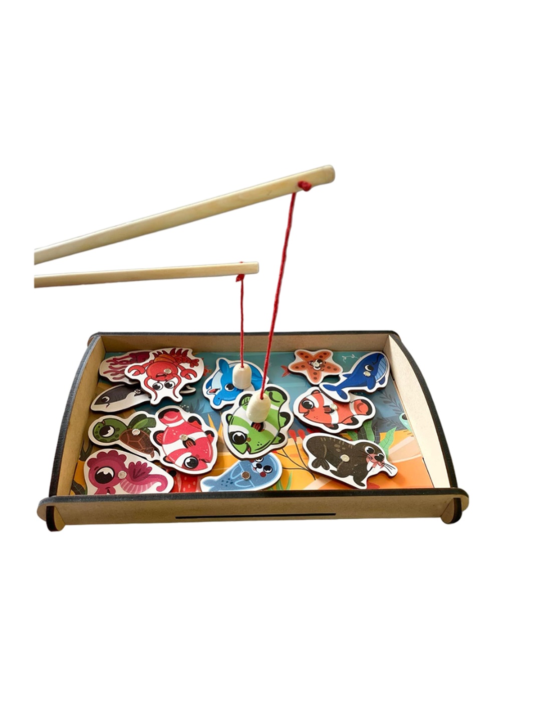Mini Leaves 13-Piece Magnetic Fishing Game Tray Educational Fishing Toy Set for Kids 2+yrs, Blue
Mini Leaves 13-Piece Magnetic Fishing Game Tray Educational Fishing Toy Set for Kids 2+yrs, Blue